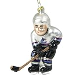 Pack of 3 NHL Vancouver Canucks Glass Hockey Player Christmas Ornaments 4"