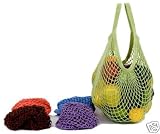 ECOBAG Cotton String Market Bag Tote Handle (Black)