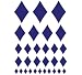 Set of 30 - Blue Diamonds Vinyl Wall Graphic Decals Stickers