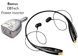 LG Tone - HBS-700 Wireless Bluetooth Stereo Headset Bonus Black Orange DBTech 175 Watt Portable Micro Power Inverter With USB Port