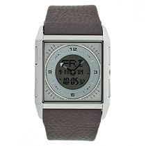 Diesel DZ7100 Brown Leather Strap Stainless Steel Ana-Digi Watch