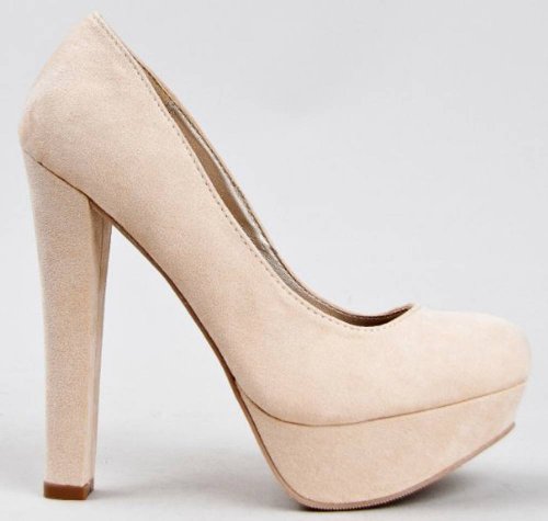 Qupid MARC-01 Chunky High Heel Platform Pump