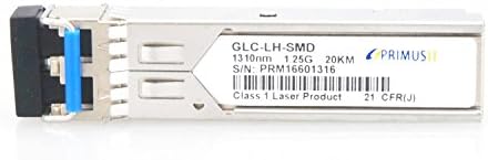 Primusit 100%Cisco Compatible GLC-LH-SMD 1000BASE-LX / LH 1.25Gb/s SFP Fiber Channel Transceiver For MMFand SMF,1310nm 20km with digital diagnostic function dual LC/PC connector