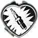 Womens Hand Made Retro BLACK AND WHITE SPARK PLUG Heart Compact