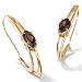 Smoky Quartz 18k/Sterling Silver Earrings