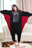 Skycastle(tm) High Quality Bats Cartoon Animal Shaped Winter Unisex One-piece Pajamas Hoodie Sleepwear Cosplay Costume (S)