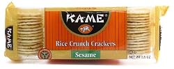 Kame Sesame Rice Crackers - 12/3.5 oz