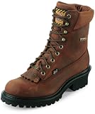 Justin Men's 8 Logger Steel Toe Western Boots