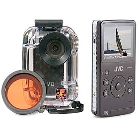 JVC Picsio GC-FM1 HD Camcorder with Ikelite Compact Underwater Video Housing