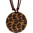 Suede CIRCULAR LEOPARD Necklace