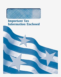 Patriotic 1040 Single Window Tax Return Envelope