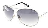 NEW TOM FORD CHARLES TF35 TF 35 753 GRAY GRADIENT LENS & SILVER FRAME SIZE 62-12-130 SUNGLASSES