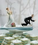 Fishing Bride Caucasian Cake Toppers