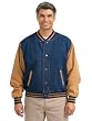 Denim and Twill Letterman Jacket