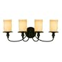 Westinghouse 69010 Hearthstone Four-Light Wall Fixture, Burnished Bronze Patina Finish with Burnt Scavo Globe