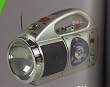 Flashlight w/ AM/FM Radio & Cassette Recorder w/ Disco Light - AC/DC