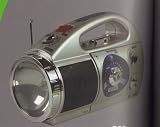Flashlight w/ AM/FM Radio & Cassette Recorder w/ Disco Light - AC/DC