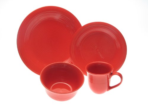 Certified International Metro 16-Piece Dinnerware Set, Red, Set of 4 On Sale