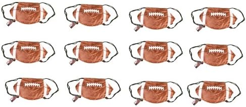 Set of 12 Football Drawstring Bag Cinch Sack Backpack Sports Party Favors