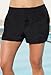 Beach Belle Women's Plus Size Chlorine Resistant! Black Cargo Short