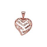 Aloha Heart Pendant in 14K Rose Gold - Extra Small