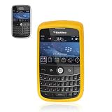 New Fashionable Perfect Fit Soft Polymer Protector Skin Cover Cell Phone Case with Screen Protector for BlackBerry Tour 9630 Sprint ,Wireless - Orange