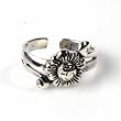STERLING SILVER TOE RING - 13mm Flower