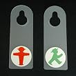 T�rschild T�RSTEHER Geher/Steher transparent von Ampelmann