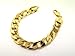 8" new 13mm 24k Gold Plated Curb bracelet men