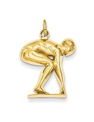 14k Yellow Gold Swimmer/diver Charm