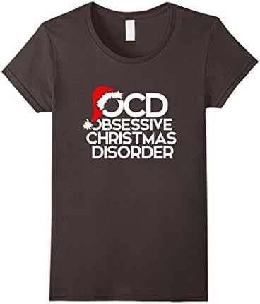 Women's OCD Obsessive Christmas Disorder shirt for xmas party Large Asphalt