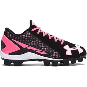 Boy's Under Armour Leadoff Low RM Jr. Baseball Cleat Black/Cerise Size 4.5 M US