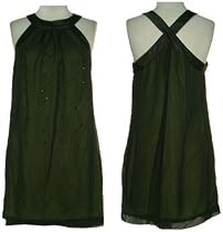 JOHNNY MARTIN Layered Shift Dress W/ Sequins