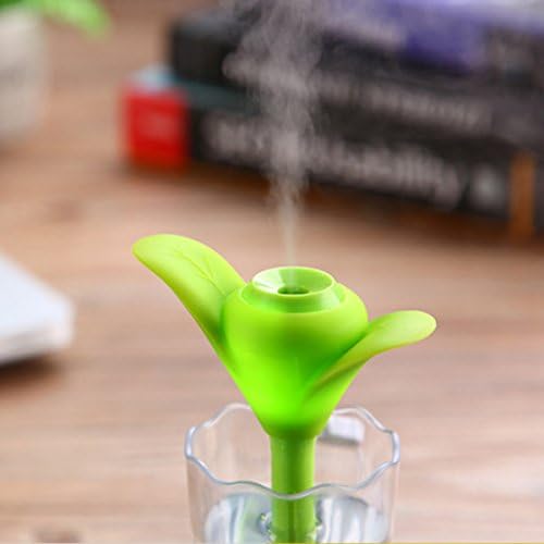 Archie Benson Ultra Lightweight USB Mini Flower Ultrasonic Aromatherapy Purifier Humidifier, Air Mist Humidifier For Office/Home/Car/Travel/Hotel/SPA/Children Room, Quiet operation, Christmas Gift (Green)