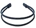 L. Erickson USA Double 1/4 Ultra Comfort Headband 100% Silk Print - Sueded Denim