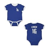 MLB Los Angeles Dodgers Ethier #16 Baby / Infant One-Piece Bodysuit / Romper / Onesie - Blue (Size: 24)