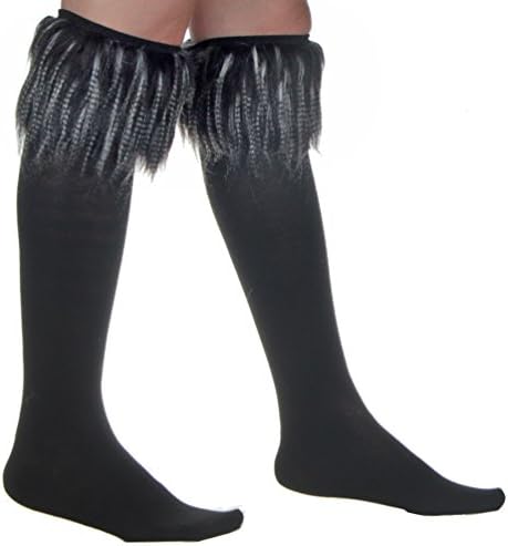 One Pair Women Soft Cozy Fuzzy Fox Faux Fur Leg Warmers Sock Boot Cover (Color 6)