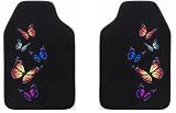Monarch Butterfly Front Floor Mats 2 pc Set, Black Carpet 41q8SD1dQeL. SL160 Monarch Butterfly Front Floor Mats 2 pc Set, Black Carpet