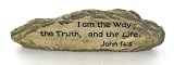 John 14.6 Bible Christian Rock Garden Stone Yard Art