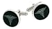 Sterling Silver and Onyx Caduceus Medical Doctor Cufflinks with Presentation Box. Made in the USA