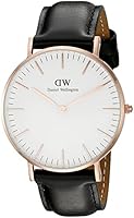 Daniel Wellington Women's 0508DW Sheffield Analog Quartz Black Leather Watch