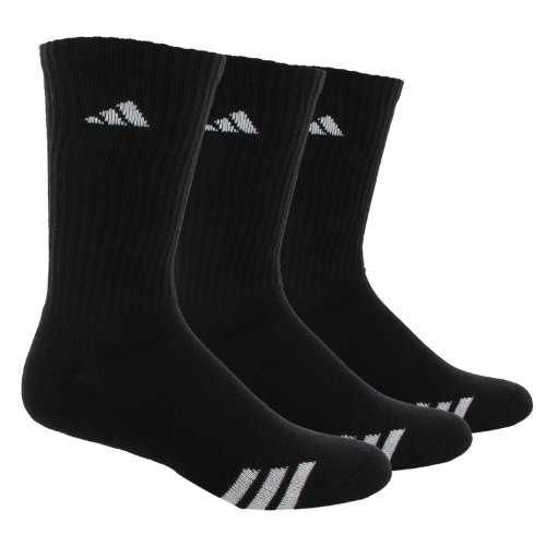 adidas Men's Cushioned 3STR 3-Pack CR Sock, Black/White, Medium (Shoe Size 6-12) adidas Men's Cushioned 3STR 3-Pack CR Sock, Black/White, Medium (Shoe Size 6-12)