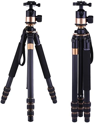 Pantan Q1C Carbon Fiber Professional Tripod&amp; Monopod with Ball Head for SLR Camera Sony Nikon Cannon Item Weight 3 Lbs Max Load 44 Lbs, Max Height 65 Inches, Carrying Bag Included