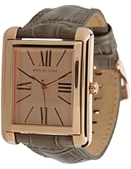 Michael Kors Womens MK2241 Grey Leather Quartz Watch with Gold Dial