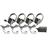 Titanium Series Headphones with Microphone - 1/8 Plug - Pack of Four