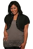 Torrid Plus Size Black Satin-Ruffle Bolero