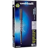 uni-ball Onyx Stick Roller Ball Pens, Fine Point, Black Ink, Pack of 12