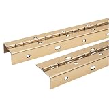 Rockler Full Wrap-Around Piano Hinge, Antique Brass Plated
