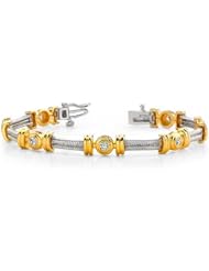 1.00 ctw Very Cute Diamond Bracelet 2 tone
