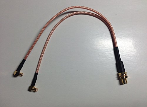 SMA female to Y type 2X L MCX male right angle Spliter Combiner cable pigtail RG316